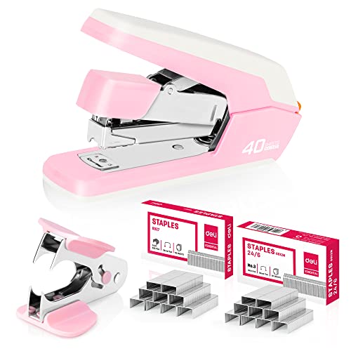 Smart Home Deli Effortless Desktop Stapler, Heavy Duty Stapler, 40-50 for Daily Use