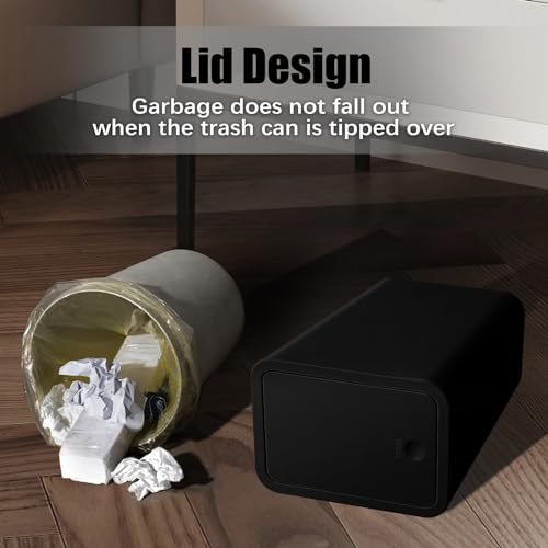 Minimalist TIPGO Bathroom Trash Can with Lid, 10 Collection