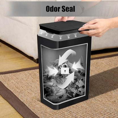 Minimalist TIPGO Bathroom Trash Can with Lid, 10 Collection
